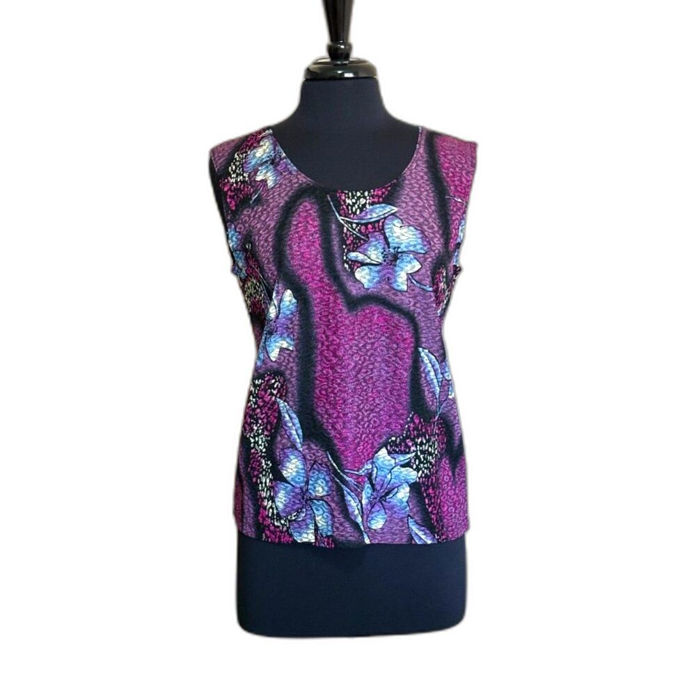 Hibiscus Purple Sleeveless Tank